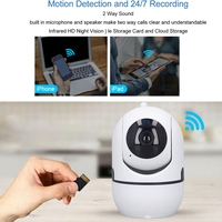 Camera de supraveghere IP Wi-FI cu Monitor Bebe Night Vision si Rotire Automata, Full HD, 1 Antena, Neo™ Camy-Cam®