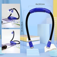 Lampa de lectura, Plastic/Silicon, LED, Luminozitate reglabila, Albastru