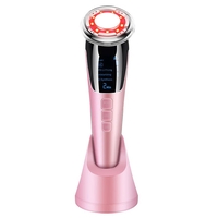 Aparat Profesional tratament facial si intinerirea pielii 5 in 1, Neo™ Skin®, Mezoterapie, LED, Lifting, Anti Rid, vibratii EMS, Microcurent, Masaj facial, Roz
