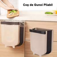 Cos de Gunoi Neo™ 4 L, Pliabil, Bej cu Maro