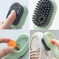 Perie de Curatare Multifunctionala Neo™ Cleany® cu recipient si pulverizator de sapun, 17 cm lungime, verde