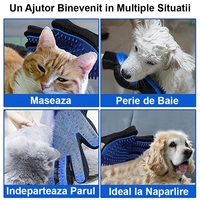 Manusi pentru Periat si Masat Animale de Companie, Set