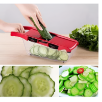 Set Razatoare Neo™ 10 in 1, pentru Taiere si Razuire a Legumelor si Fructelor, Rosu