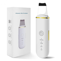 Aparat de curatare faciala cu ultrasunete, Neo™ Skin®, lifting ten, skin scrubber, spatula indepartare puncte negre, hidratare, peeling, Alb