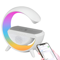 Lampa 3 in 1 RGB Neo™, Fast Charging Wireless, Speaker, Bluetooth, Lumini Ambientale, Alba