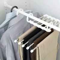 Umeras Pliabil Neo™ Organizator Compact® pentru perechi de pantaloni, cu tije din inox, 48 x 15 cm, Argintiu