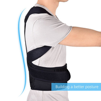 Corector pentru postura pentru coloana si spate Neo™ Premium, unisex, dimensiune reglabila, Negru