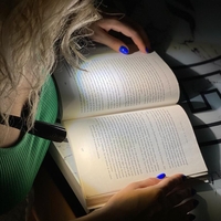 Lampa LED pentru citit, multifunctionala, gri/negru