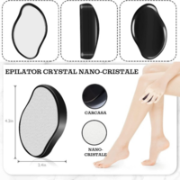 Epilator cu Cristale, Prin Frecare, Fara Durere, Intretinere Usoara, Reutilizabil, Portabil, Negru