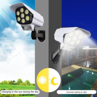 Lampa Solara Tip Camera Falsa 77 LED cu Panou solar, 10 W, Senzor miscare, 1200 mAH, Design Realist, Alb, Neo™
