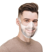 Masca protectie faciala nas gura pentru Barbati, Neo Half Man, transparenta, usoara, dezinfectabila, reutilizabila, fashion