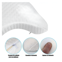 Perna Ortopedica cu Spuma cu Memorie, Contur Anatomic, 30x36 cm, Neo™