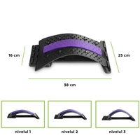 Dispozitiv de Masaj Lombar Neo™ cu Functie de Presopunctura si Stretching maxim 150 kg, Mov