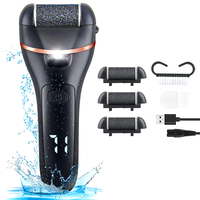 Aparat indepartare bataturi si piele uscata Calus Neo™ Foot Polisher V601, cu display digital, iluminare LED, incarcare USB, capat suplimentar si 3 role microminerale, 2000 rpm, Negru