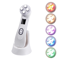 Aparat Profesional ingrijire faciala Rejuvenare cu Fotoni 5 in 1 Neo™ Photon, intinerire piele, efect anti-rid, tratament Electroporare, RF lumina LED, inchide porii, elimina acneea, Alb