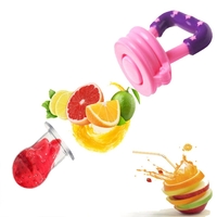 Suzeta cu compartiment pentru fructe si alte alimente fara BPA culoare mov