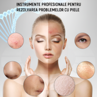 Aparat de curatare faciala cu ultrasunete NEO™, lifting ten, skin scrubber, indepartare puncte negre, hidratare, peeling, Mov