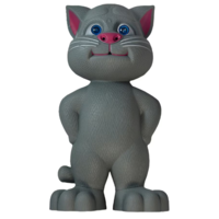 Jucarie Talking Tom: Motanul Inteligent Vorbitor, 40 cm, Culoare Gri, Neo™