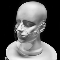Masca protectie faciala nas gura pentru Barbati, Neo Half Man, transparenta, usoara, dezinfectabila, reutilizabila, fashion