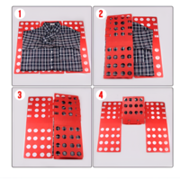 Dispozitiv Profesional pentru Impaturit Haine, Potrivit pentru Adulti, Marimile S/M/L/XL, Rosu, Neo™