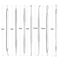 Set 7 ustensile puncte negre, NOUSEG, Inox, Argintiu