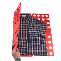 Dispozitiv Profesional pentru Impaturit Haine, Potrivit pentru Adulti, Marimile S/M/L/XL, Rosu, Neo™