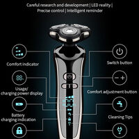Aparat de ras electric 7 Capete, cu maner lung, Neo™ Blade 3D Samurai®, functie de trimmer, multifunctional, fara fir, incarcare USB, rezistent la apa, 3 lame independente, usor de curatat, sistem 7 in 1, Black-Silver