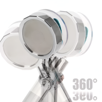 Cap de Dus cu Presiune Neo™, 360°, turbo Incorporat, Presiune reglabila, Albastru