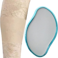 Dispozitiv de Epilare prin Frecare cu cristale Salestore.ro®, pentru indepartarea parului si exfoliere, reutilizabil, fara durere, Turcoaz