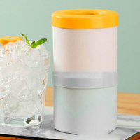 Forma Gheata Pentru Racirea Bauturilor, Neo™ Ice-Ice-Baby®, din Silicon Fara BPA, cu Capac, Alb-Galben