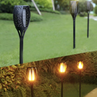 Lampa Solara pentru Gradina, Tip Faclie, Lumina Calda, ABS, 12 LED, 3.7V, 7x51 cm, Neo™
