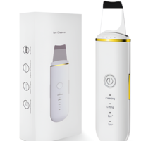 Aparat de curatare faciala cu ultrasunete NEO™, lifting ten, skin scrubber, indepartare puncte negre, hidratare, peeling, Alb
