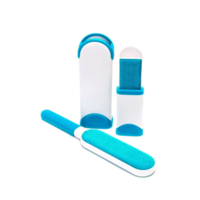 Set Profesional de Doua Perii Neo™ pentru Indepartarea Parului de Animale si Scame cu Recipient de Colectare, Albastru
