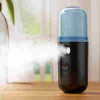 Spray Hidratare Faciala,Nano Ⅱ®,Igienizare, Curatare Ten, Abur Rece, Incarcare USB,30 ml, Negru