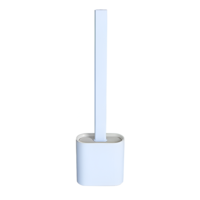 Perie de Silicon pentru Toaleta. cu Suport din Plastic, Aspect Modern, Albastru, Neo™