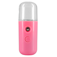 Pulverizator Mini Spray Neo Nano Premium, hidratare corp si ten, Curatare faciala profunda, Portabil, Incarcare USB, 30 ml, mini, Roz