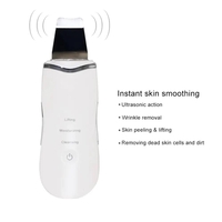 Aparat de curatare faciala cu ultrasunete, indepartare puncte negre, hidratare, curatare ten, anti rid, anti imbatranire, acumulator, alb