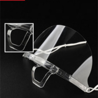 Set 8 Masti transparente reutilizabile pentru gura si nas, cu suport pentru barbie si elastic, bandou alb, Neo Horeca