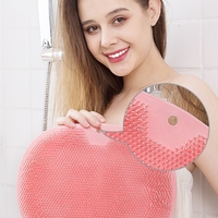 Covoras pentru baie sau dus, 2 in 1 din silicon pentru masaj, antiaderent, functie Masaj Picioare, Curatare spate, Neo™ Bath®, 30 x 30, Roz