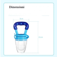Suzeta cu compartiment pentru fructe si alte alimente fara BPA culoare albastru