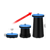Scaun Telescopic Neo™ Portabil, universal, sustine 150 kg, ABS, Negru