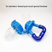 Suzeta cu compartiment pentru fructe si alte alimente fara BPA culoare albastru