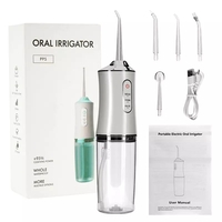 Irigator bucal si oral profesional PPS Pulse® Neo™, 140 PSI, Functie masaj, rotatie 360°, portabil, 4 moduri, acumulator 1400mAh, 4 duze incluse, 220 ml, alb