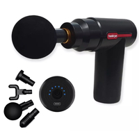 Pistol de masaj, Cu vibratii, 6 trepte, Incarcare USB, Negru
