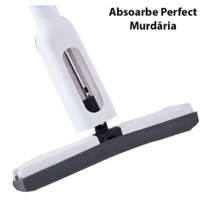 Mop Modern, Stoarcere Automata Rapida, Super absorbant, Curatenie Eficienta, Fara Efort, Design Ergonomic, Durabil, 126x32x5 cm, Alb, Neo™