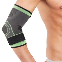 Aparatoare Neo™ pentru cot cu dublu rol, Epicondilita - Material Textil si Elastan, Negru/Verde, S 22 cm