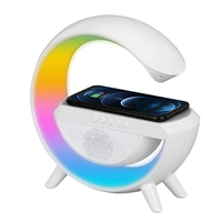 Lampa 3 in 1 RGB Neo™, Fast Charging Wireless, Speaker, Bluetooth, Lumini Ambientale, Alba