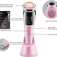 Aparat Profesional tratament facial si intinerirea pielii 5 in 1, Neo™ Skin®, Mezoterapie, LED, Lifting, Anti Rid, vibratii EMS, Microcurent, Masaj facial, Roz