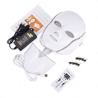 Masca LED Cosmetica Tratament Fotoni Fata si Gat, Neo™ Beauty, Anti-imbatranire, Anti-Acnee, Functie de Lifting, 7 Culori LED, Tratament non invaziv, Alba
