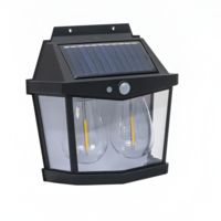 Lampa Solara de Perete, cu 2 Becuri LED, Senzor de Miscare, 3 moduri de Lumina, Neo™